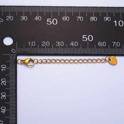 Stainless Steel 10mm Lobster Claw Clasps 2.5-Inch Geometric Extender Findings | Z1076
