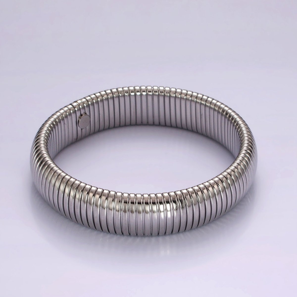 Stainless Steel 11.8mm, 14.8mm Flexible Snake 70mm Bangle Bracelet in Gold &amp; Silver | WA-2325 - WA-2328