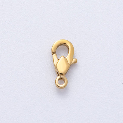 18K Gold PVD Stainless Steel 11mm Geometric Lobster Claw Clasps Closure Finding | Z1637