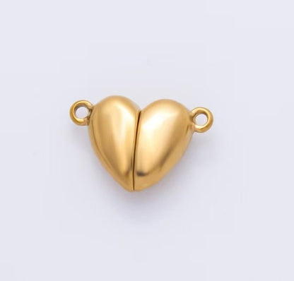 Stainless Steel 11mm Magnetic Heart Charm Connector | Z-1234