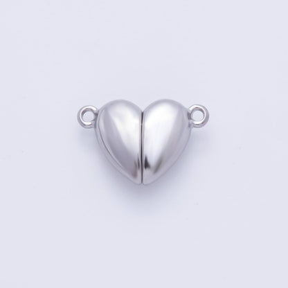Stainless Steel 11mm Magnetic Heart Charm Connector | Z-1234