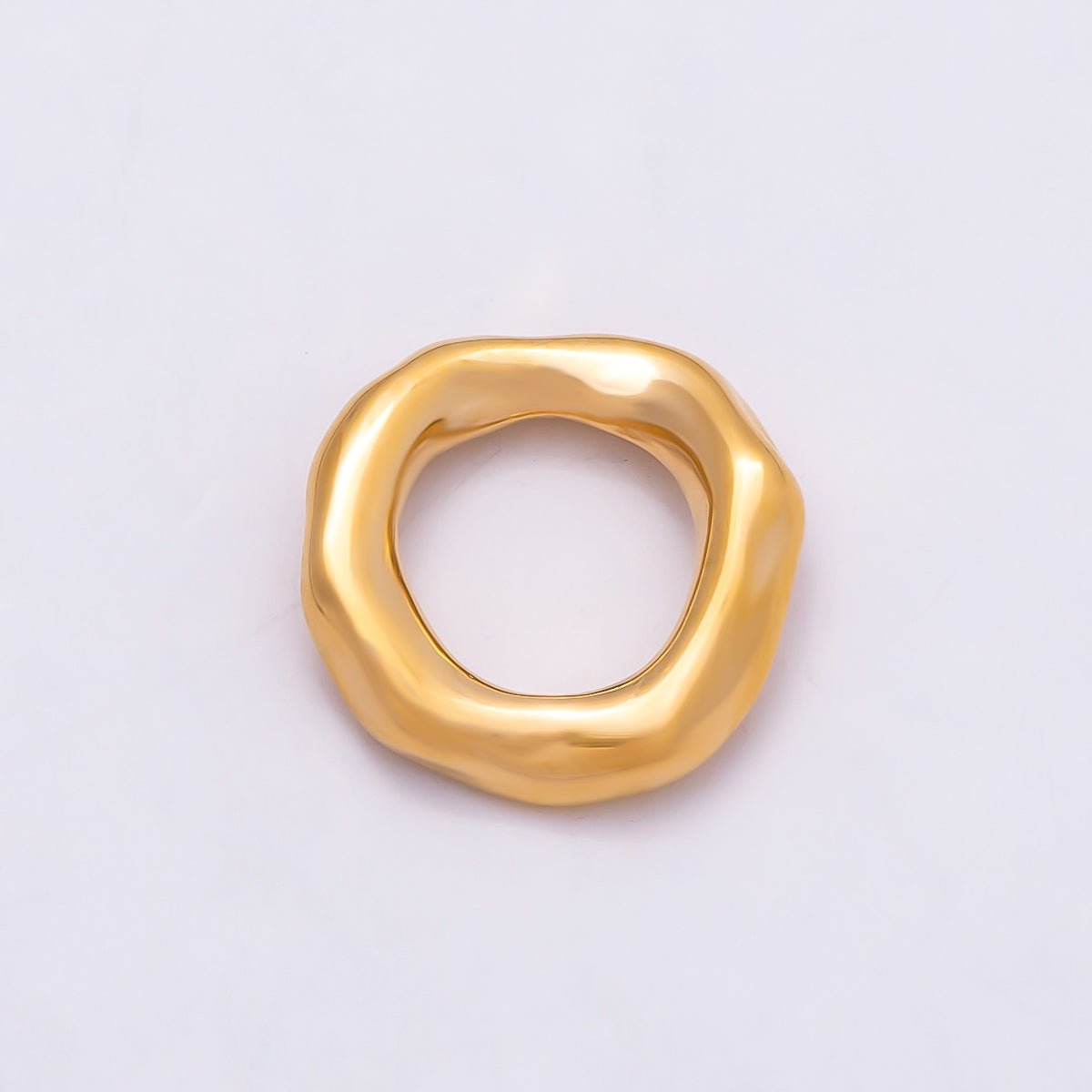 Stainless Steel 11mm Molten Round Link Pendant Findings | Findings-00177