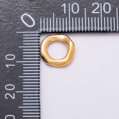 Stainless Steel 11mm Molten Round Link Pendant Findings | Findings-00177