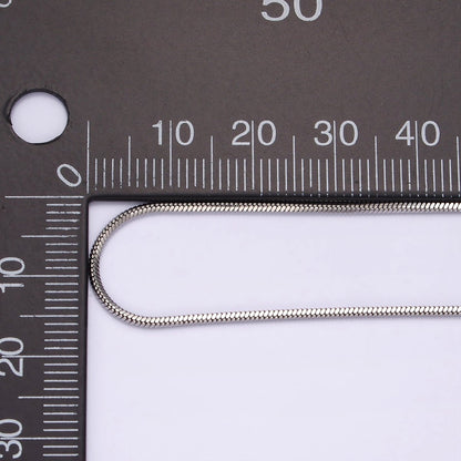 Stainless Steel 1.2mm Dainty Snake 18 Inch Layering Chain Necklace | WA-2267 Clearance Pricing