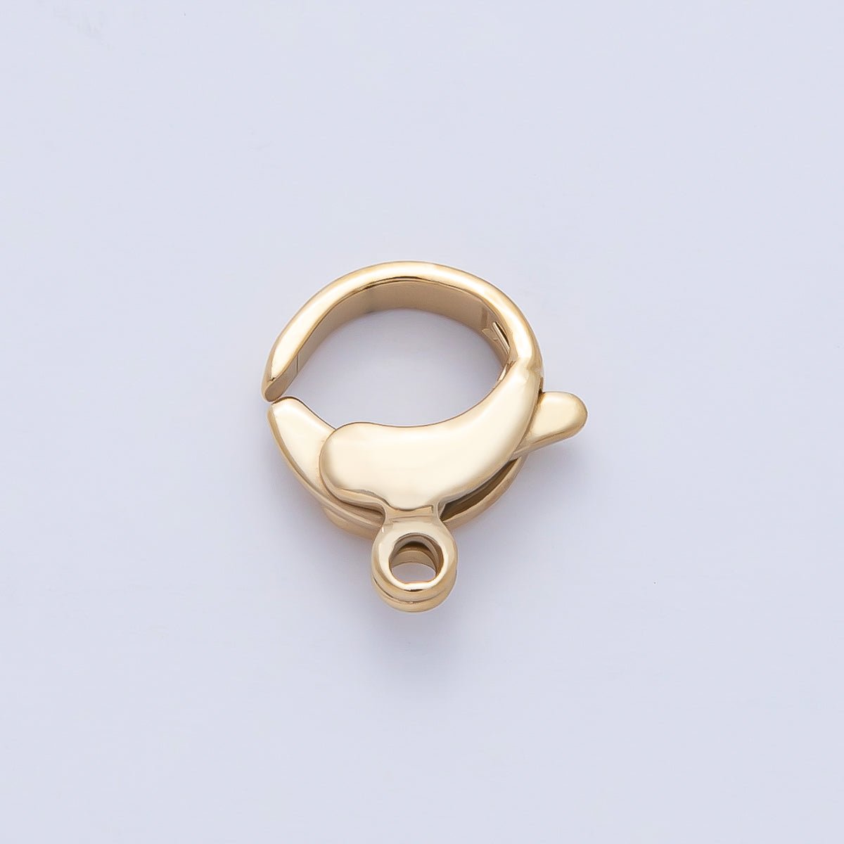 18K Gold PVD Stainless Steel 12mm Round Lobster Claw Clasps Closure Finding | Z1624