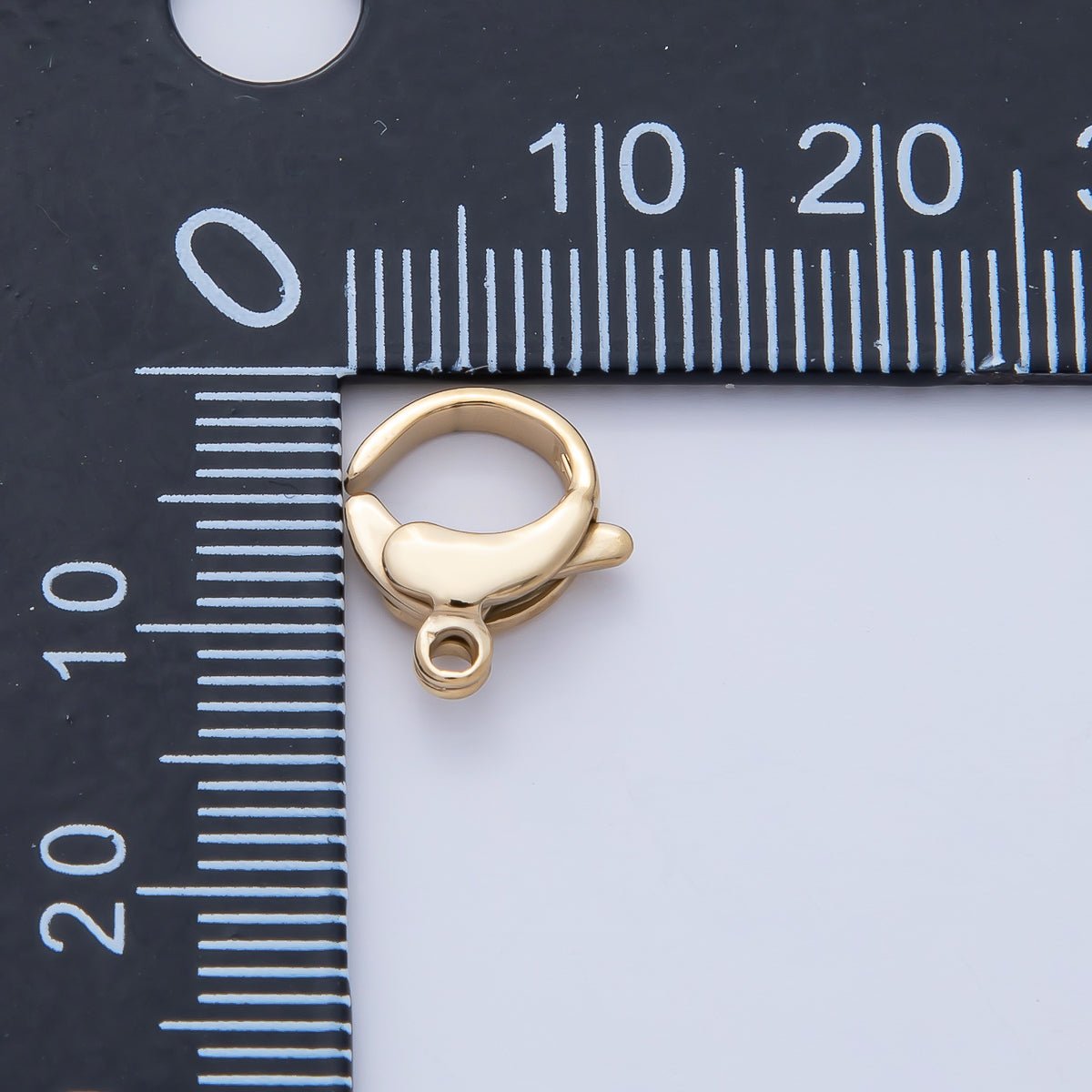 18K Gold PVD Stainless Steel 12mm Round Lobster Claw Clasps Closure Finding | Z1624