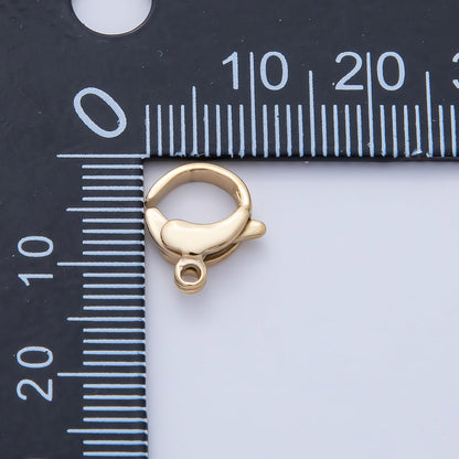 18K Gold PVD Stainless Steel 12mm Round Lobster Claw Clasps Closure Finding | Z1624