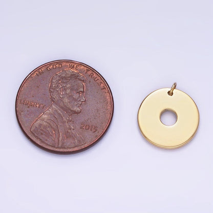 Stainless Steel 13mm Open Donut Round Minimalist Charm | P934