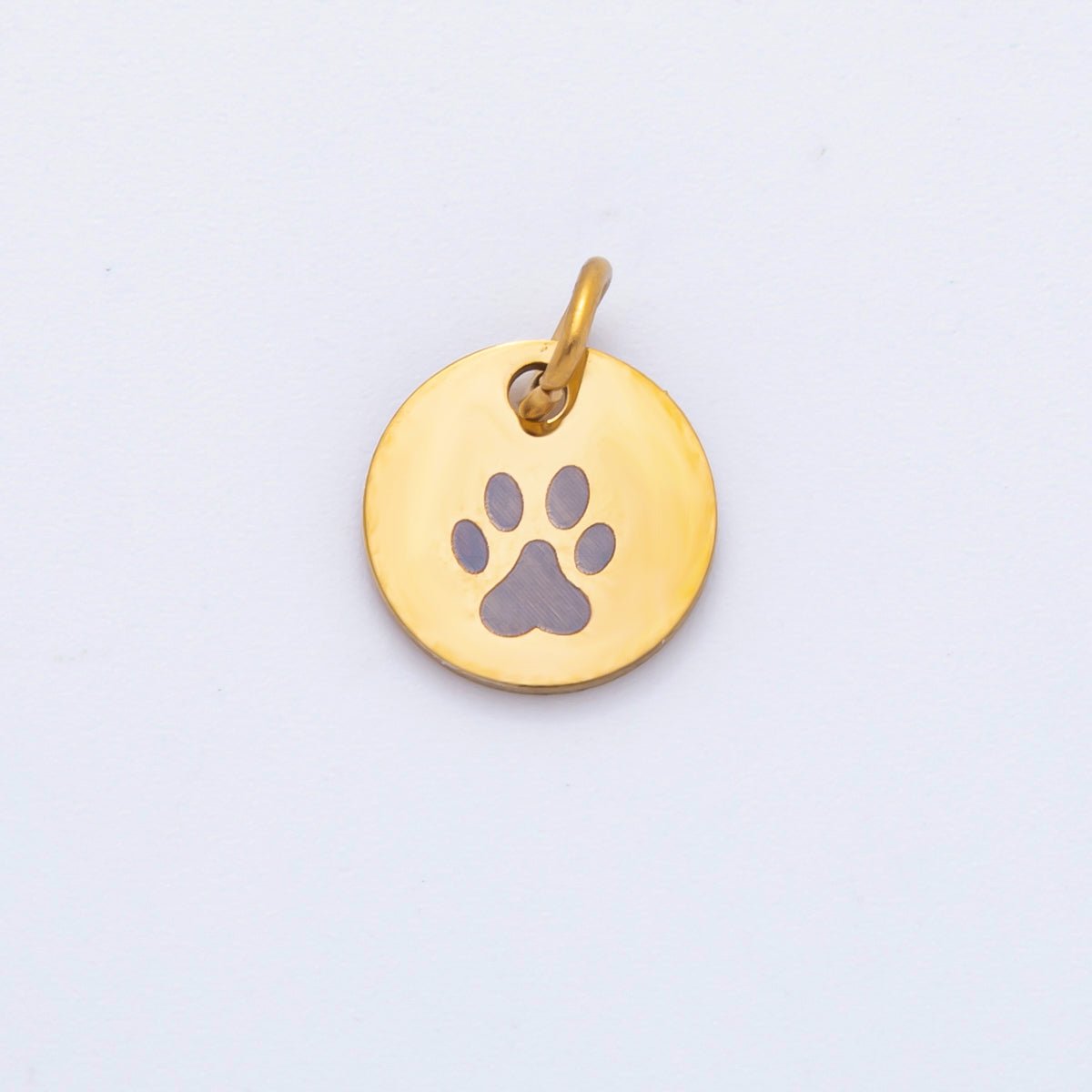 Stainless Steel 13mm Round Engrave Laser Charm in Mountain, Rainbow, Dog Paws &amp; Palm Tree | AH-904 - AH-908