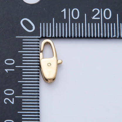 18K Gold PVD Stainless Steel 14.5mm Oblong Lobster Claw Clasps Closure Finding | Z1625