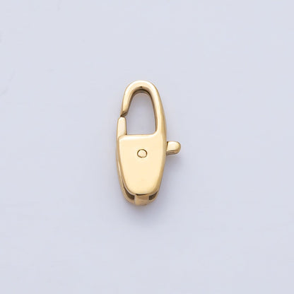 18K Gold PVD Stainless Steel 14.5mm Oblong Lobster Claw Clasps Closure Finding | Z1625