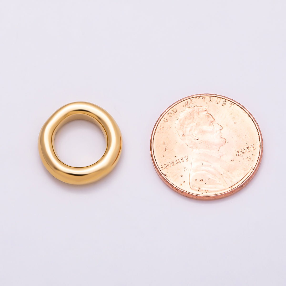 Stainless Steel 14mm Minimalist Round Link Pendant Findings | Findings-00175