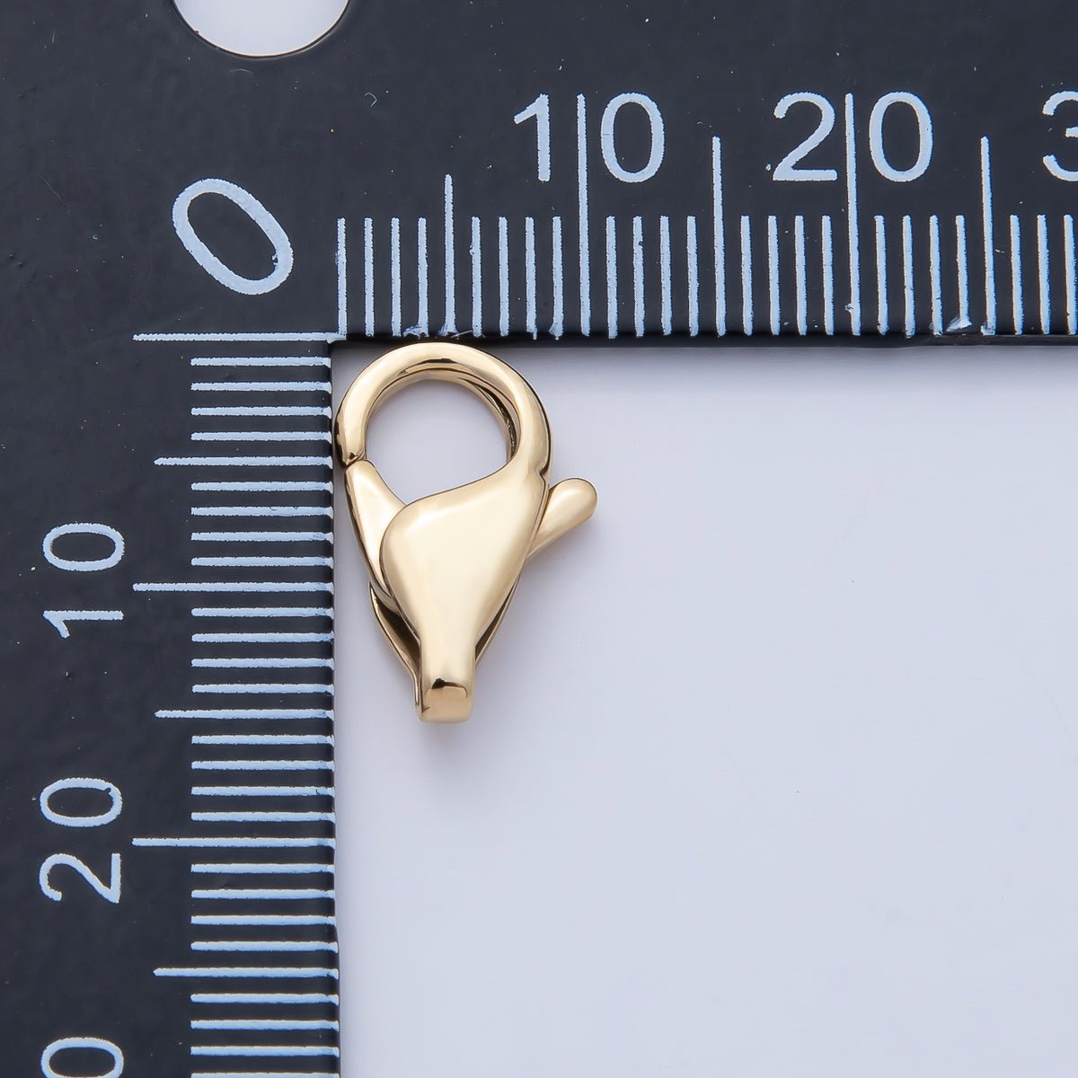 18K Gold PVD Stainless Steel 15.5mm Minimalist Rectangular Lobster Claw Closure Finding | Z1623