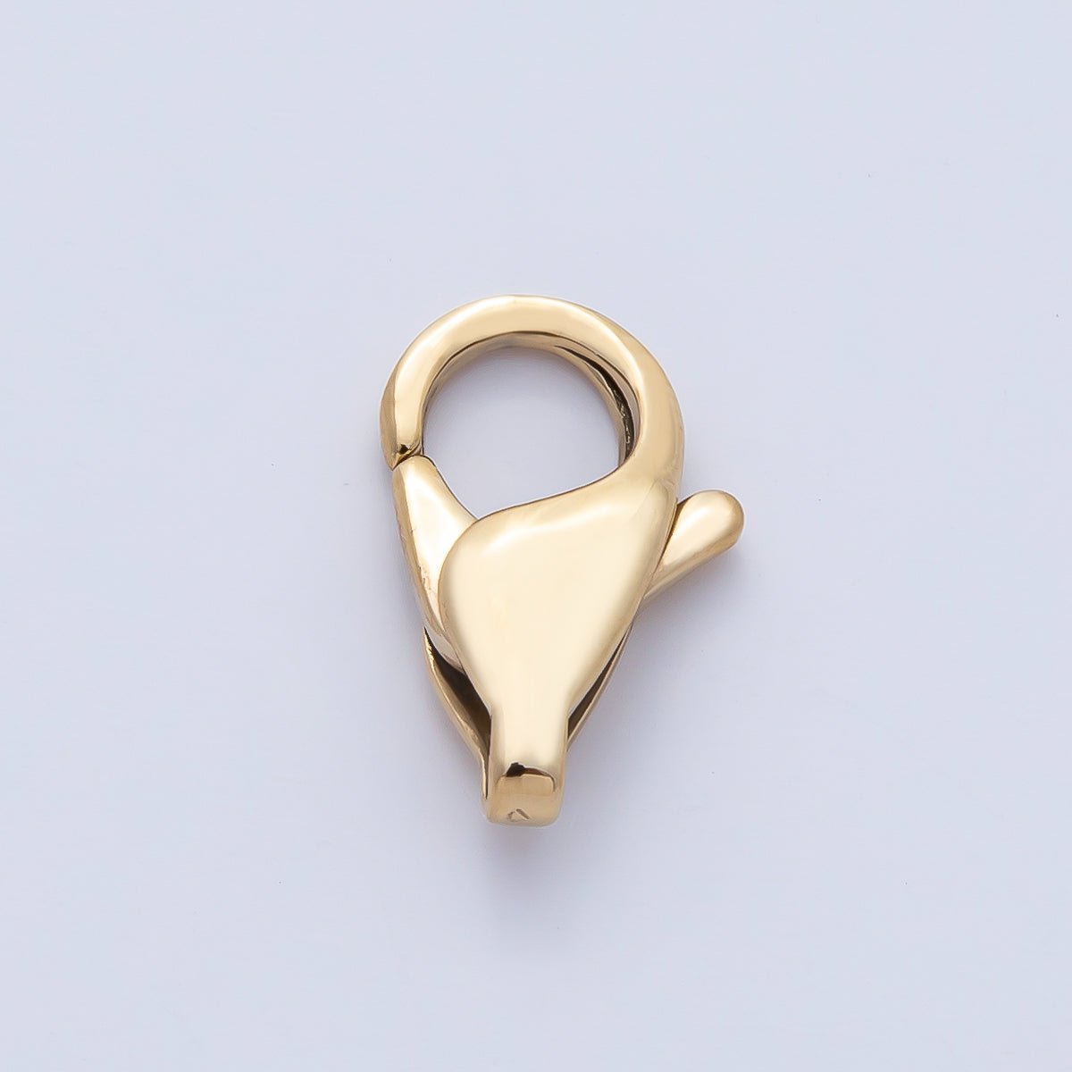 18K Gold PVD Stainless Steel 15.5mm Minimalist Rectangular Lobster Claw Closure Finding | Z1623