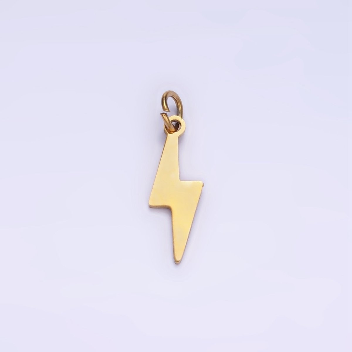 Stainless Steel 15mm Lightning Bolt Thunder Minimalist Charm | P984