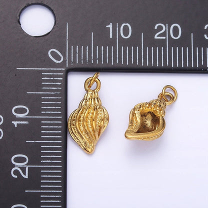 Stainless Steel 15mm Ocean Sea Clam Shell Minimalist Charm | P961