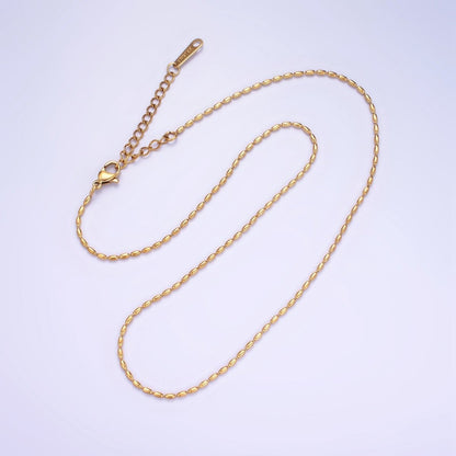 Stainless Steel 1.5mm Tube Bead 16 Inch Choker Necklace | WA-2419