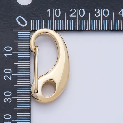 18K Gold PVD Stainless Steel 16mm, 21mm, 28mm, 32.5mm Push Gate Oblong Minimalist Finding | Z1633 - Z1636