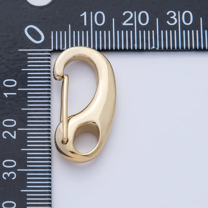 18K Gold PVD Stainless Steel 16mm, 21mm, 28mm, 32.5mm Push Gate Oblong Minimalist Finding | Z1633 - Z1636