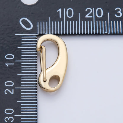 18K Gold PVD Stainless Steel 16mm, 21mm, 28mm, 32.5mm Push Gate Oblong Minimalist Finding | Z1633 - Z1636