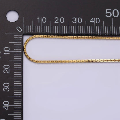 Stainless Steel 1.6mm Dainty Designed Square Link 18 Inch Layering Chain Necklace | WA-2003 Clearance Pricing