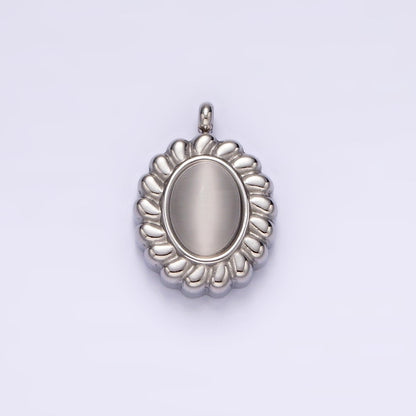 Stainless Steel 17mm Chrysoberyl Cat&
