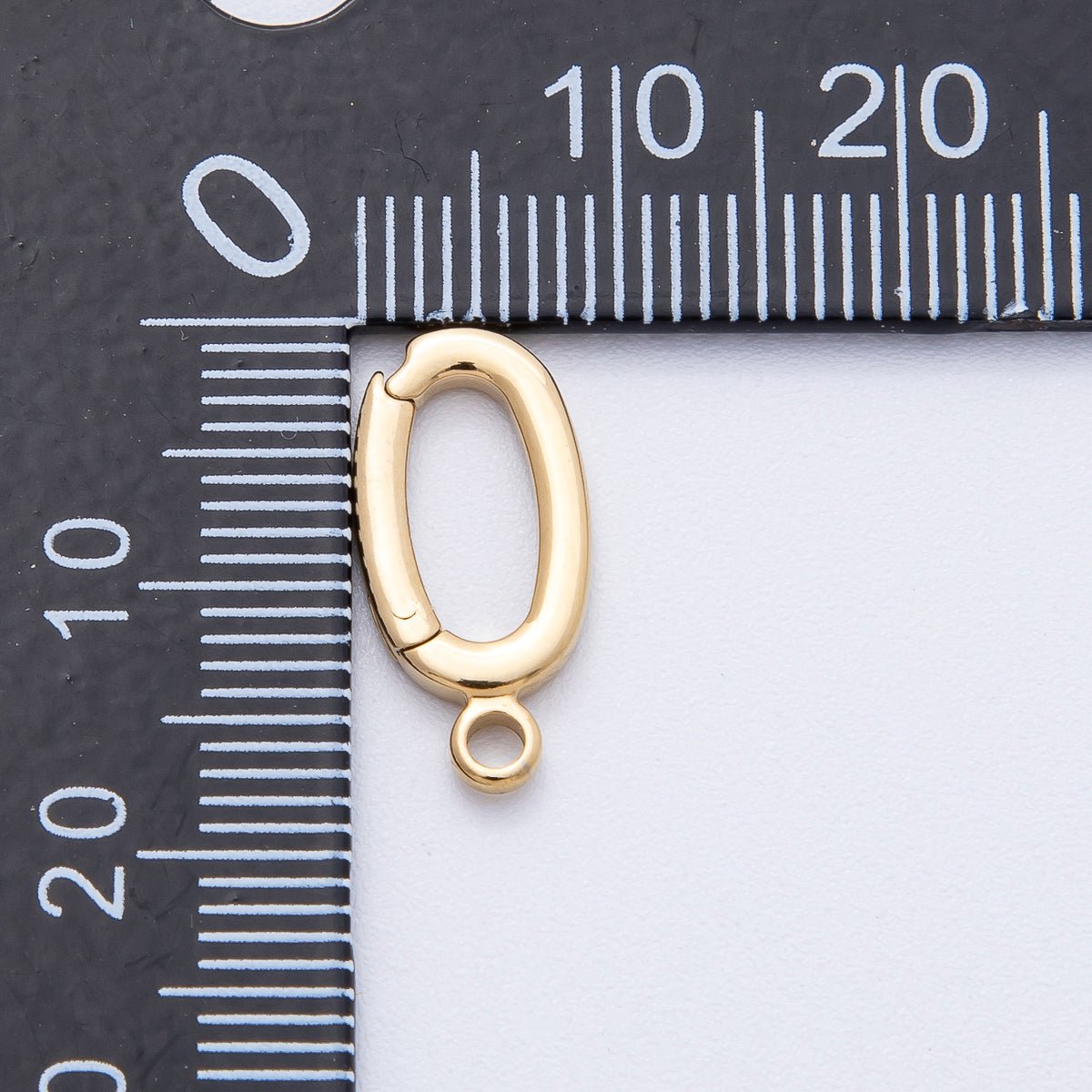 18K Gold PVD Stainless Steel 17mm Pull Gate Oval Bail Enhancer for Necklace Jewelry Finding | Z1659