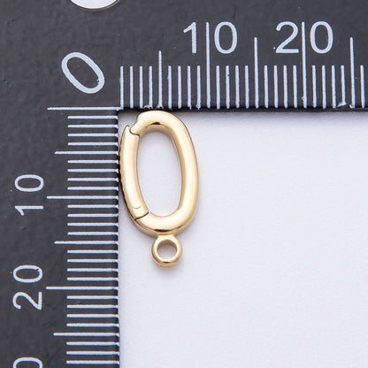 18K Gold PVD Stainless Steel 17mm Pull Gate Oval Bail Enhancer for Necklace Jewelry Finding | Z1659