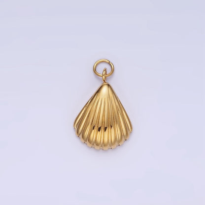 Stainless Steel 18mm Clam Sea Shell Minimalist Charm | P960