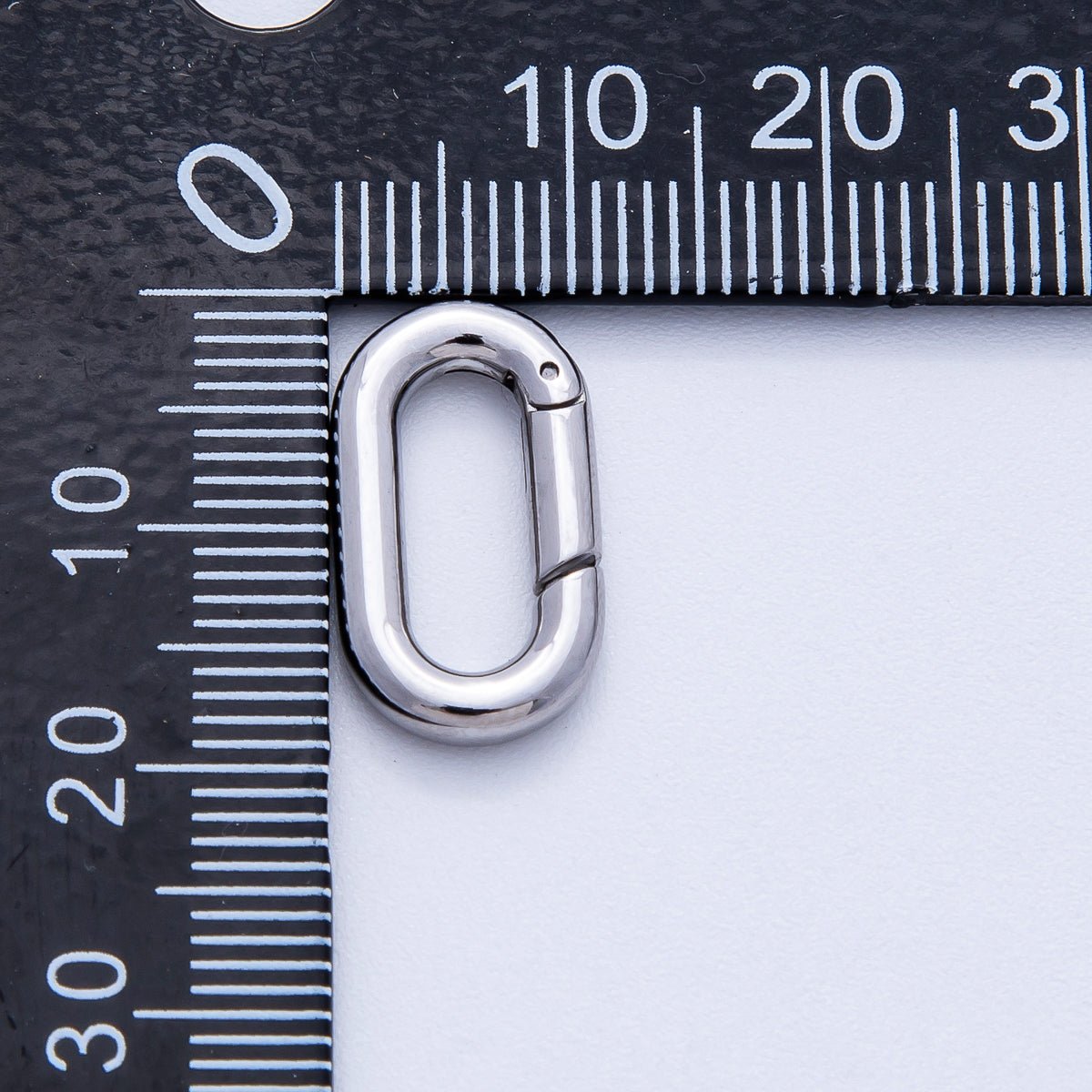 Stainless Steel 18mm Minimalist Oblong Oval Push Gate Clasp Closure Finding | Findings-00076