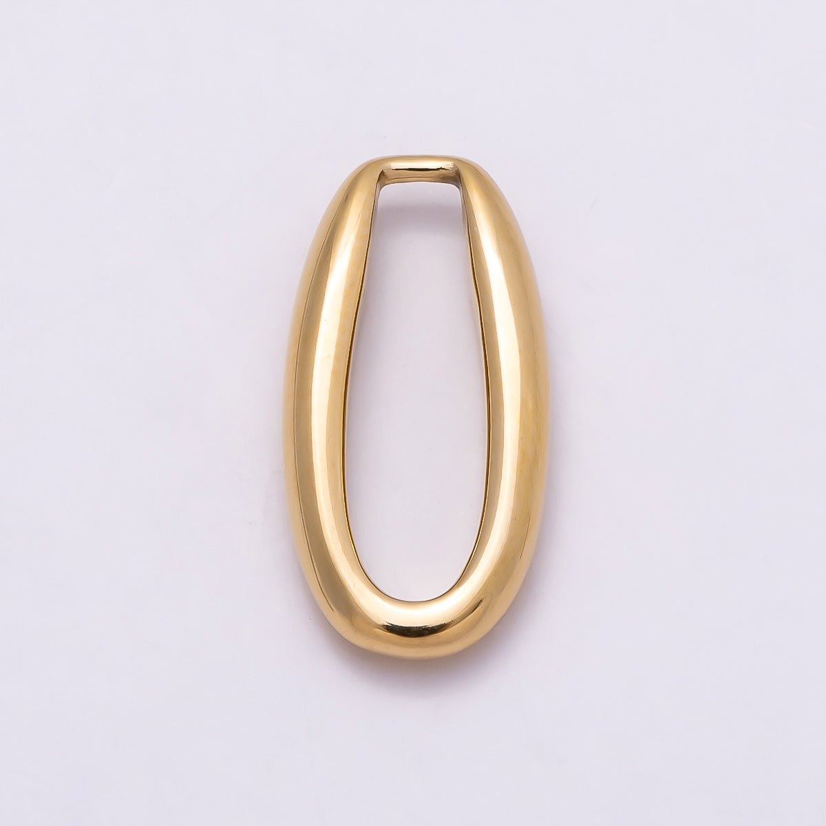Stainless Steel 18mm Minimalist Open Oval Link Pendant Findings | Findings-00176