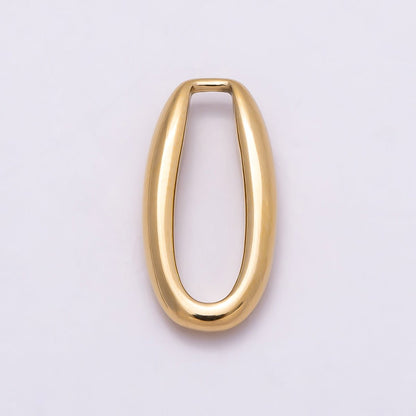 Stainless Steel 18mm Minimalist Open Oval Link Pendant Findings | Findings-00176