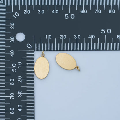 Stainless Steel 18mm Minimalist Oval Charm | P590