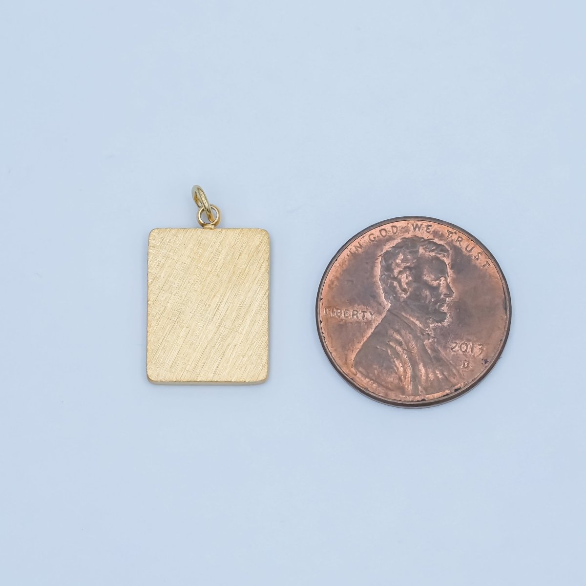 Stainless Steel 18mm Minimalist Rectangular Charm | P611