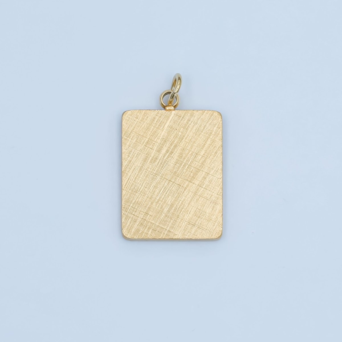 Stainless Steel 18mm Minimalist Rectangular Charm | P611