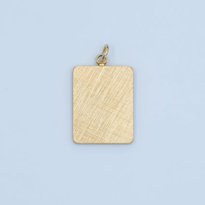 Stainless Steel 18mm Minimalist Rectangular Charm | P611