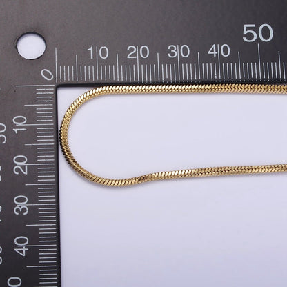 Stainless Steel 1.8mm Omega 18 Inch Layering Chain Necklace | WA-1993 Clearance Pricing