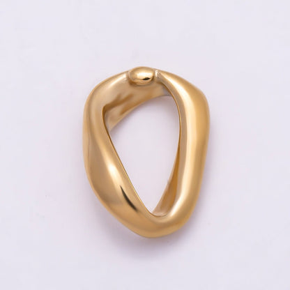 Stainless Steel 19mm Open Molten Geometric Link Pendant Findings | Findings-00174
