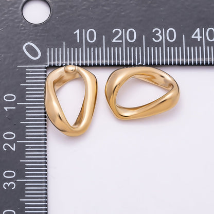 Stainless Steel 19mm Open Molten Geometric Link Pendant Findings | Findings-00174