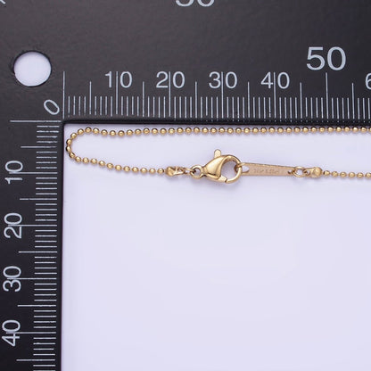 Stainless Steel 1mm Bead 21 Inch Layering Necklace | WA-2416