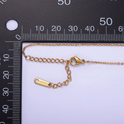 Stainless Steel 1mm Cable 16 Inch Choker Necklace w. Extender | WA-2418