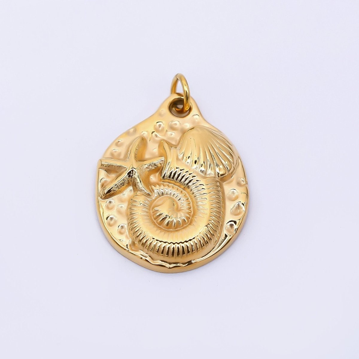 Stainless Steel 20mm Beach Sand Set Tentacle, Clam Shell, &amp; Starfish Charm | J-277