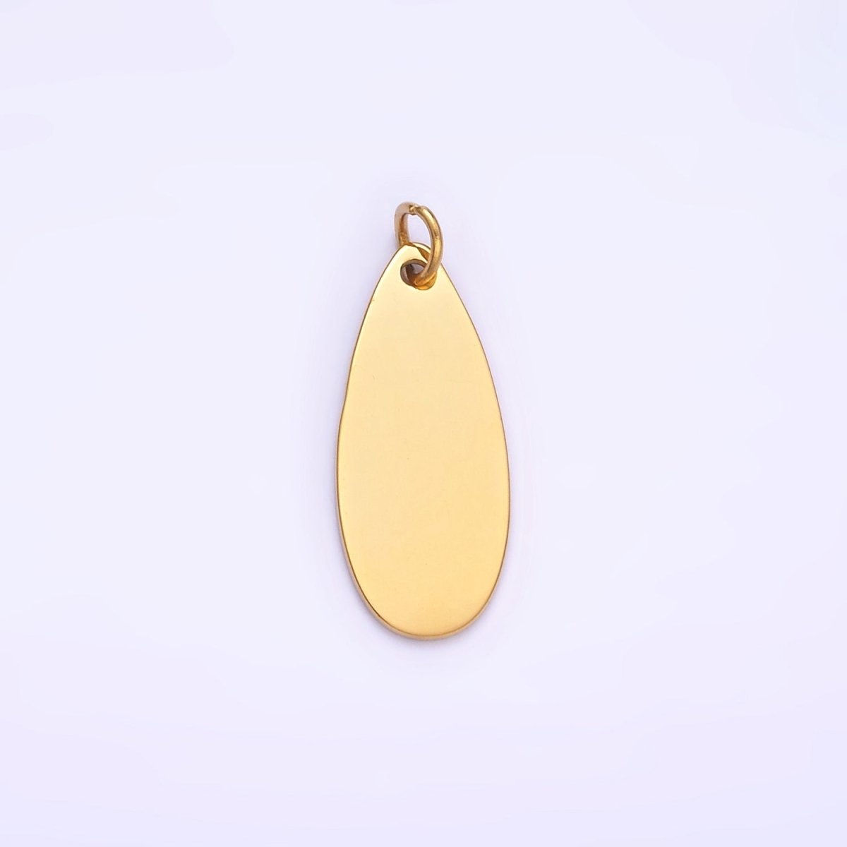 Stainless Steel 20mm Teardrop Minimalist Charm | P981