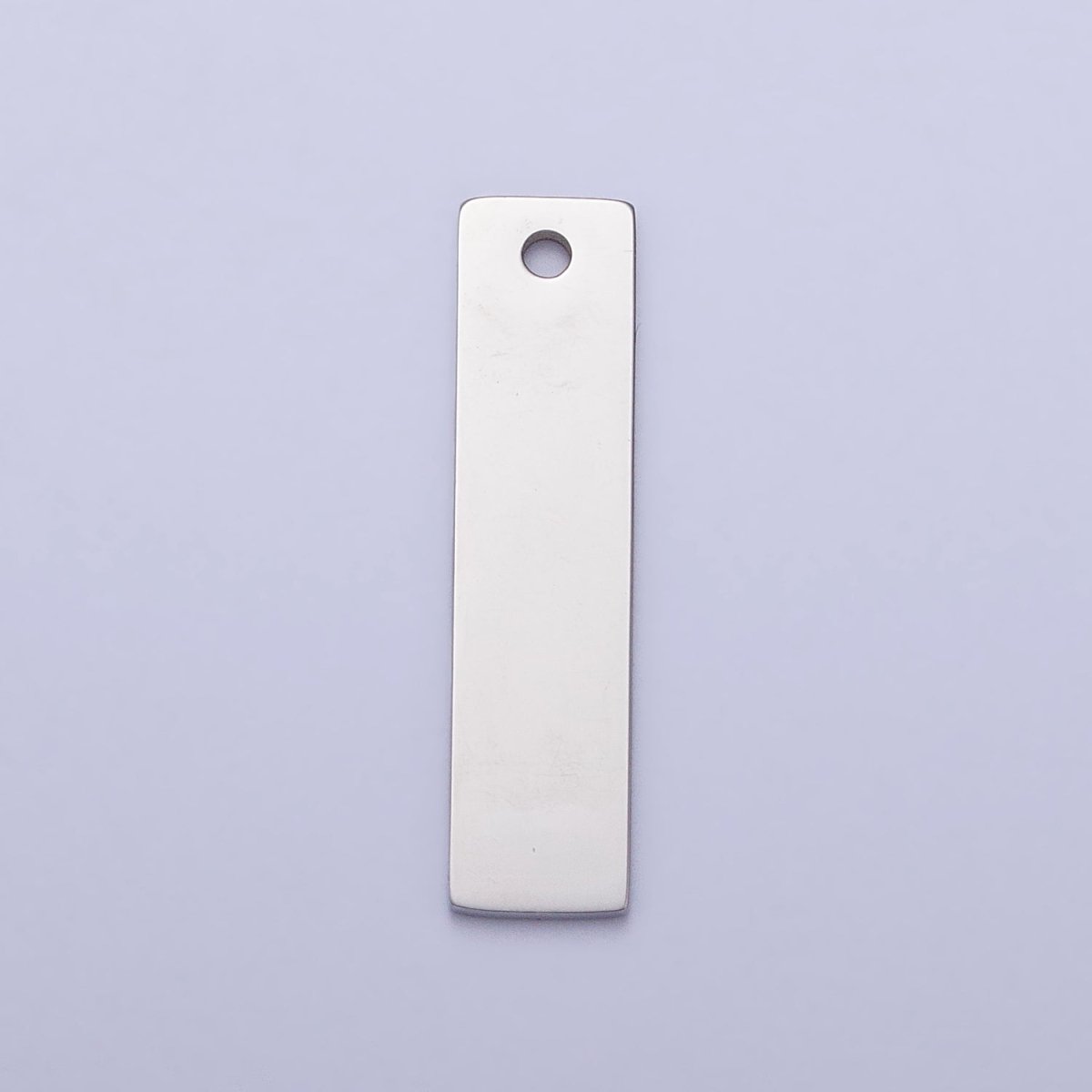 Stainless Steel 21.5mm Rectangular Bar Tag Charmin Gold &amp; Silver | P-910