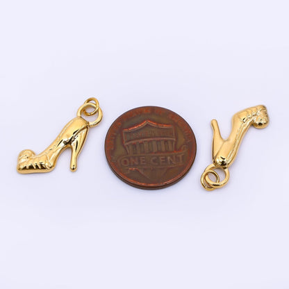 Stainless Steel 22mm High Heels Woman Shoe Charm | J-321