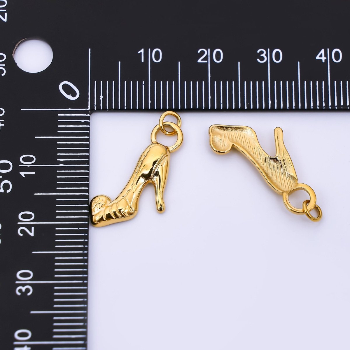 Stainless Steel 22mm High Heels Woman Shoe Charm | J-321
