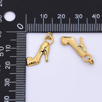 Stainless Steel 22mm High Heels Woman Shoe Charm | J-321