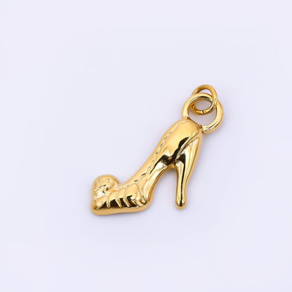 Stainless Steel 22mm High Heels Woman Shoe Charm | J-321