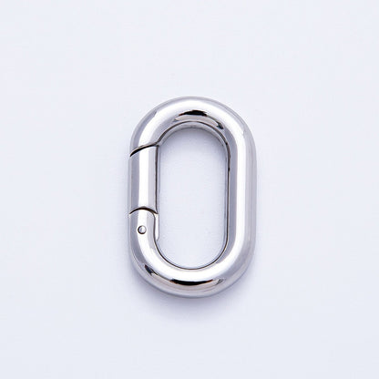 Stainless Steel 23mm Minimalist Oblong Oval Push Gate Clasp Closure Finding | Findings-00077