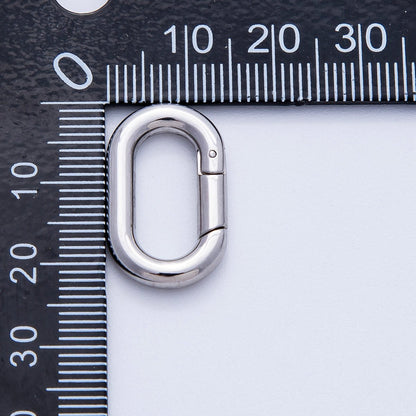 Stainless Steel 23mm Minimalist Oblong Oval Push Gate Clasp Closure Finding | Findings-00077
